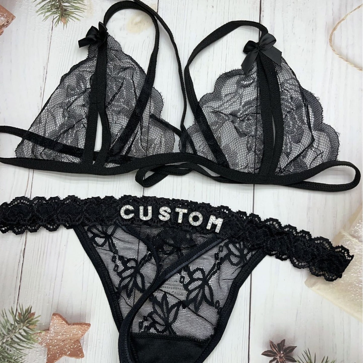 EliteAllure Personalized Crystal Lingerie | Premium lace intimates for confidence and style
