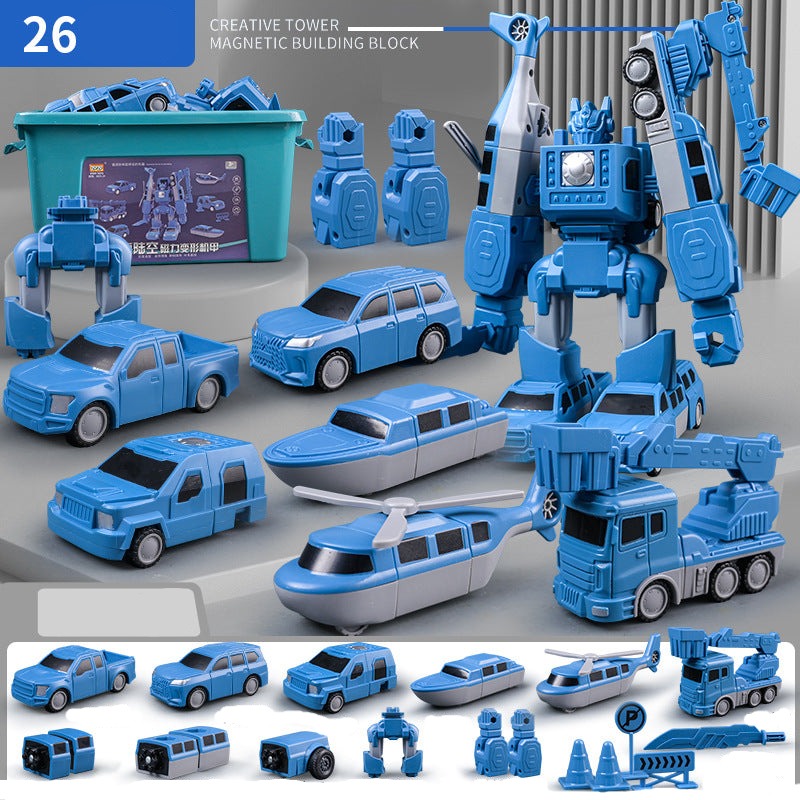 Construction Vehicle Robot Set – 6-in-1 Playset for Creative Play and Adventure