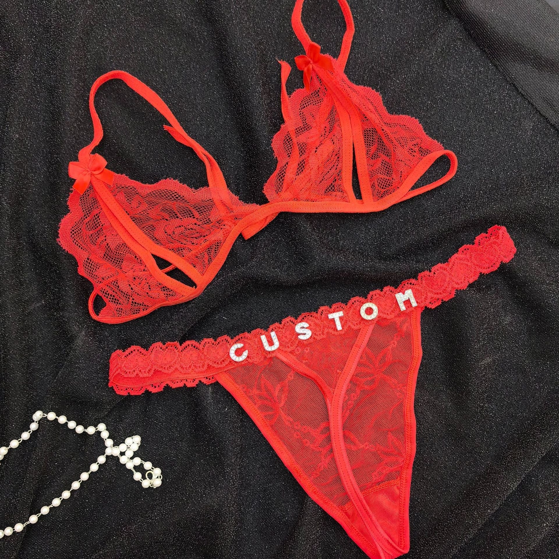 EliteAllure Personalized Crystal Lingerie | Premium lace intimates for confidence and style