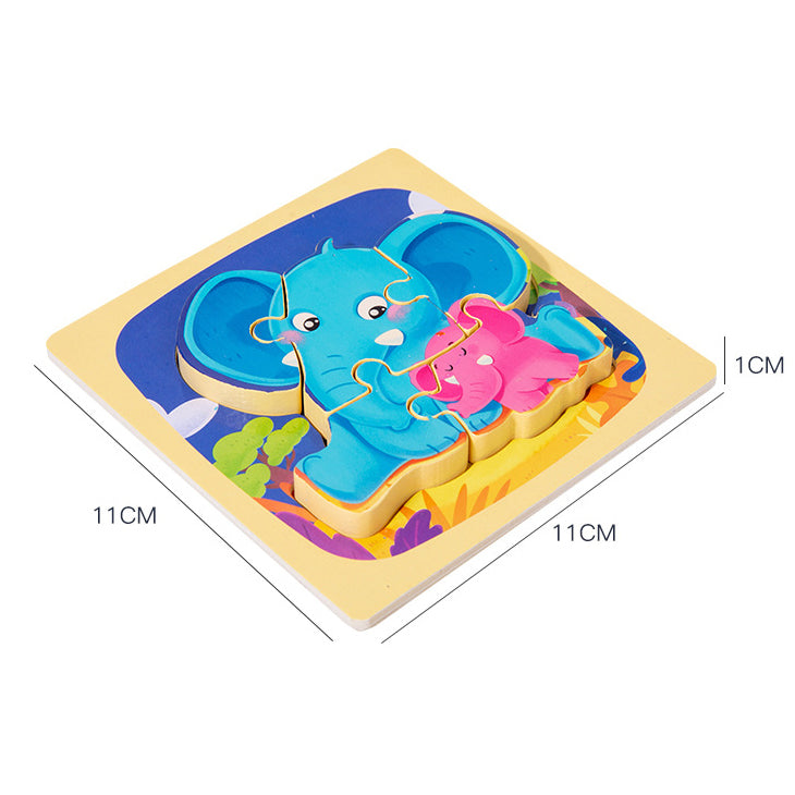 Wooden Animal Puzzles for Children - Educational and Fun