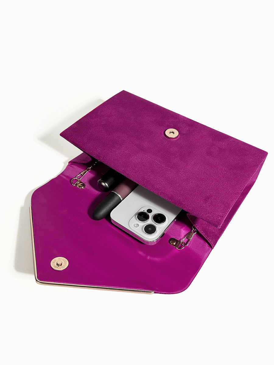 Secret Suede-style Velvet Envelope Handbag