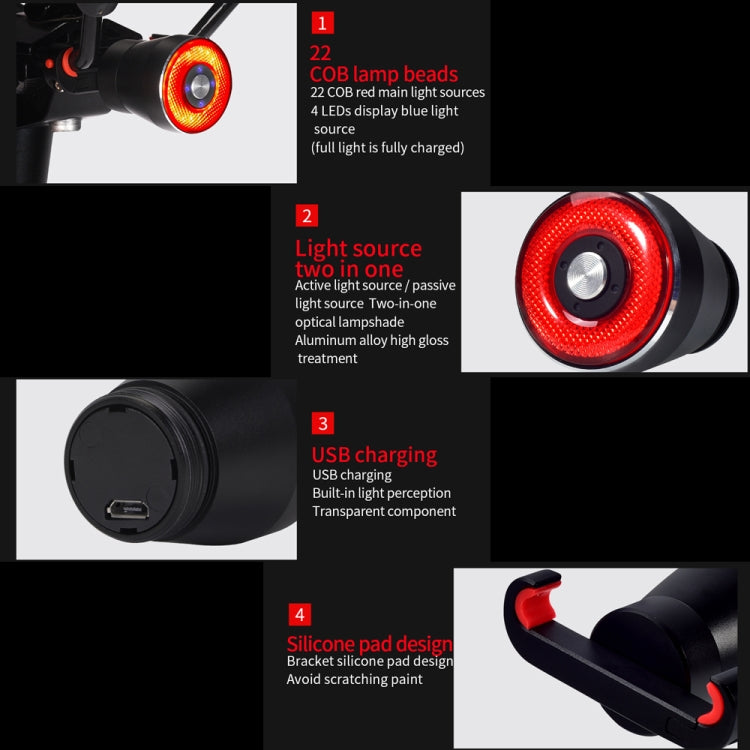 Sandsberg | Antusi Q5 Bicycle Rear Light Automatic Brake Induction Lights