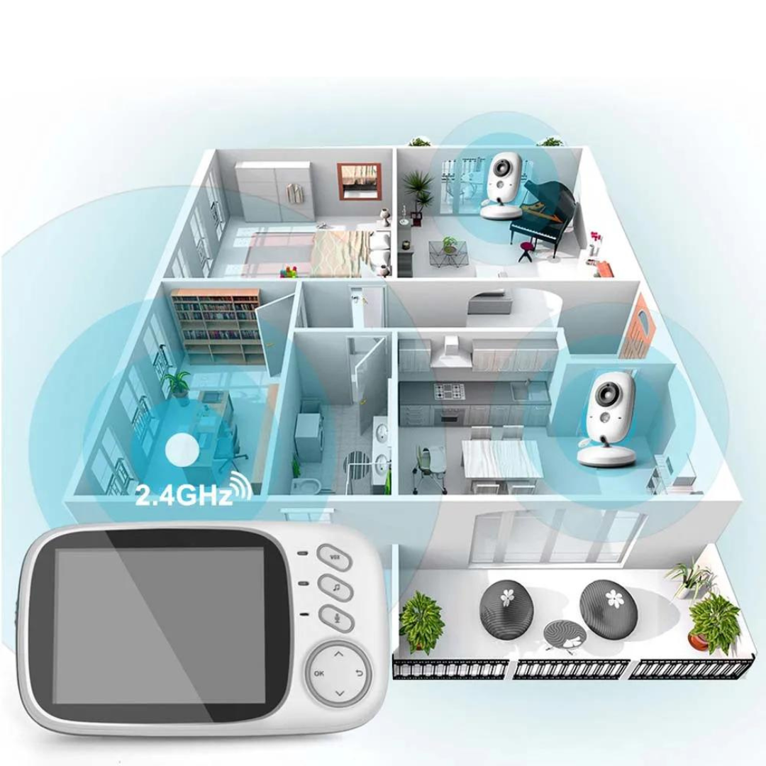 Baby Monitor with Night Vision and Two-Way Audio – Includes Temperature Display