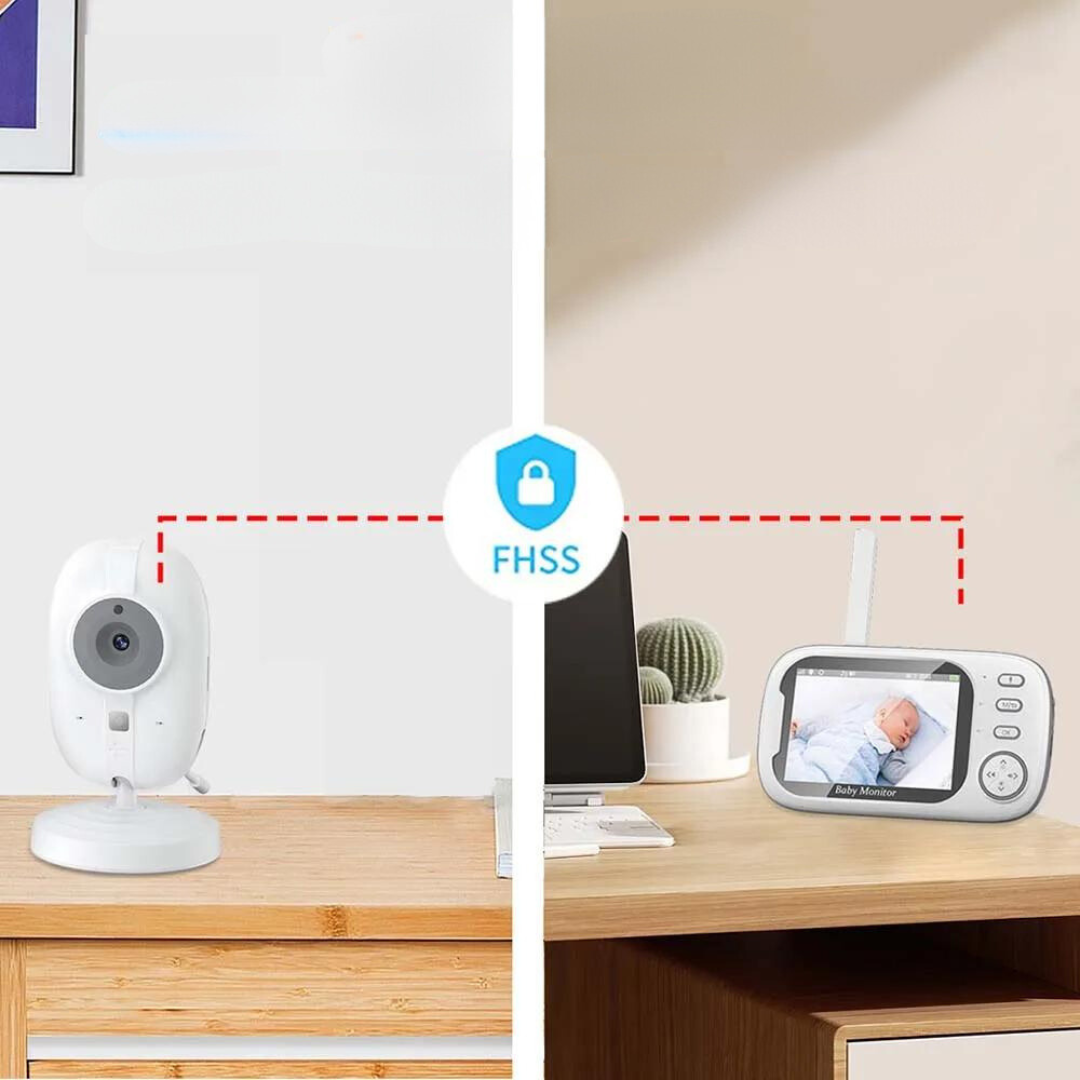Baby Monitor with Night Vision and Two-Way Audio – Includes Temperature Display