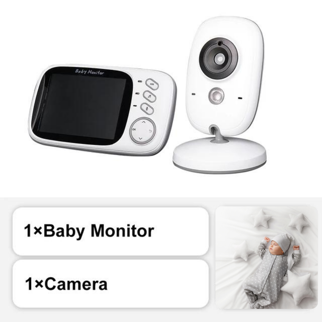 Baby Monitor with Night Vision and Two-Way Audio – Includes Temperature Display