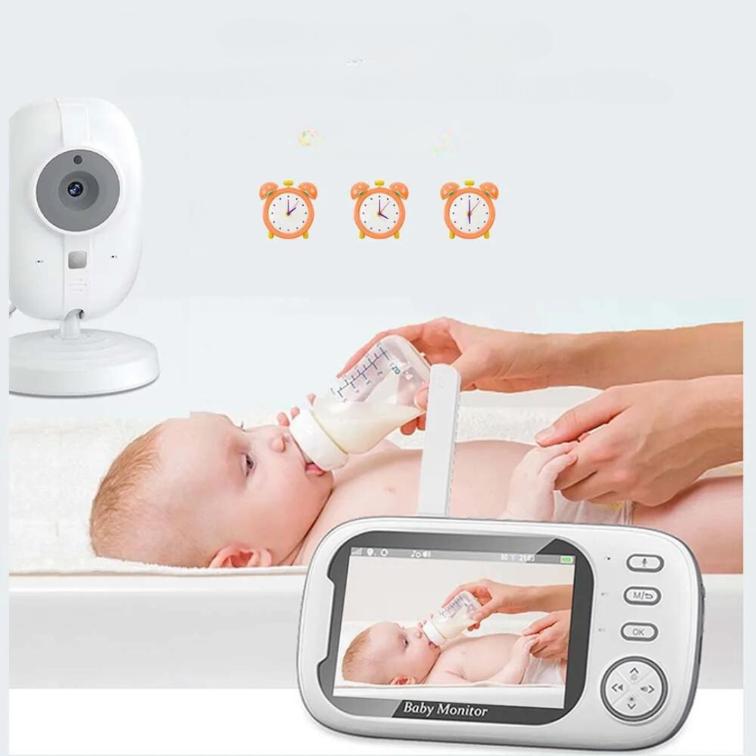 Baby Monitor with Night Vision and Two-Way Audio – Includes Temperature Display