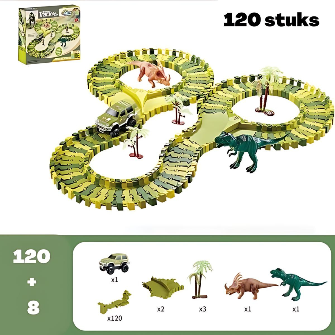 DinoTrack - Dinosaur Toy Set - 360-Degree Track