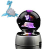 EliteGlow Pokémon Crystal Ball | 3D Engraved Crystal with LED Light