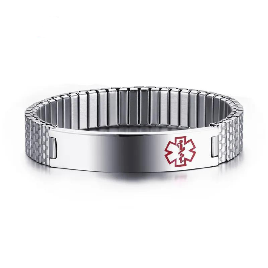 LifeSafe Medical Alert Bracelet | Customizable stainless steel ID bracelet for safety and style