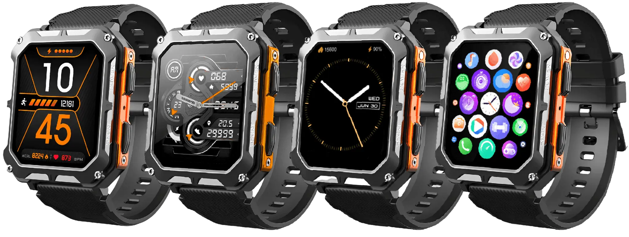 Robust Smartwatch with Heart Rate Monitor & Step Counter - EnduranceX