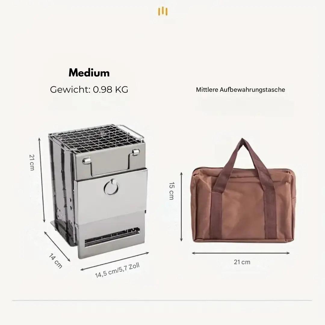 Folding Stainless Steel Wood Stove - TrailFlame