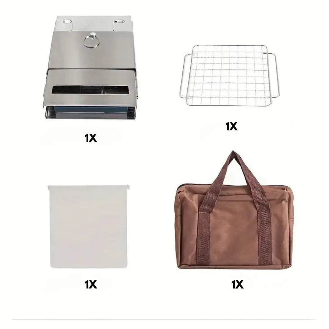 Folding Stainless Steel Wood Stove - TrailFlame