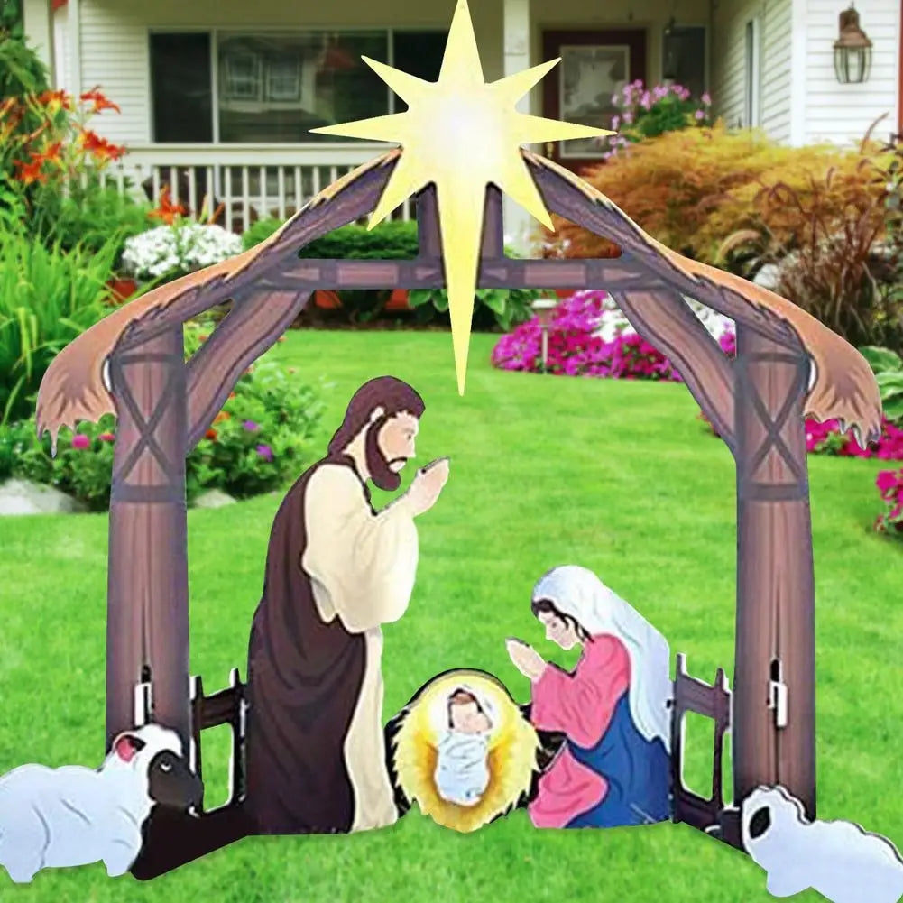 MajestiCraft Holiday Nativity Scene | High-quality weatherproof Christmas decoration for outdoors