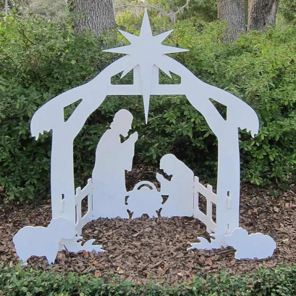 MajestiCraft Holiday Nativity Scene | High-quality weatherproof Christmas decoration for outdoors