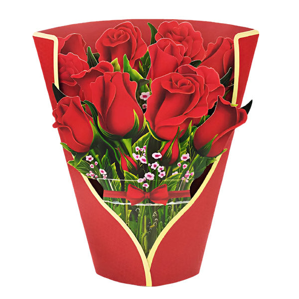 Decorative 3D Flower Bouquet with Card