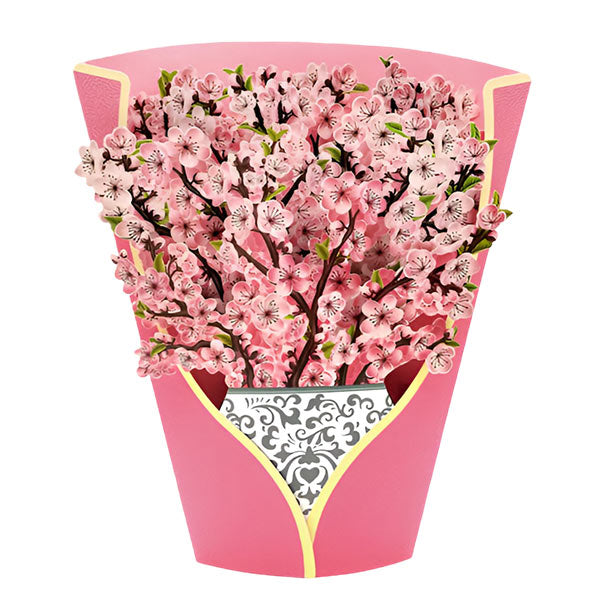 Decorative 3D Flower Bouquet with Card