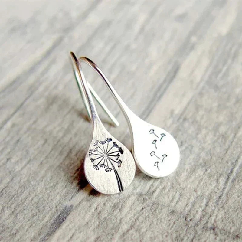Silver Dandelion Earrings – Amira