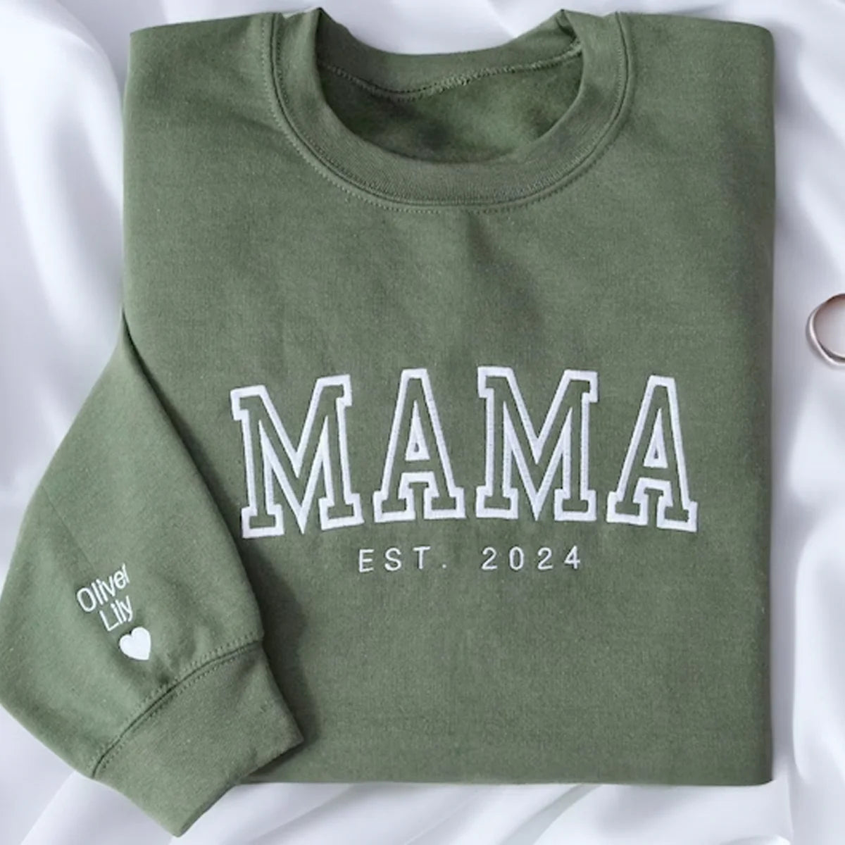 EmbroLux Custom Hoodie | Personalized sweatshirt with embroidered family names for heartfelt gifting