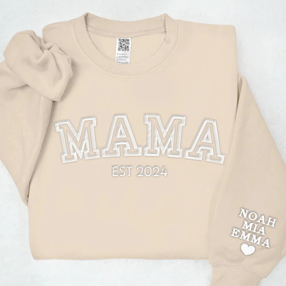 EmbroLux Custom Hoodie | Personalized sweatshirt with embroidered family names for heartfelt gifting