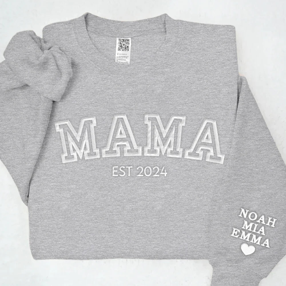 EmbroLux Custom Hoodie | Personalized sweatshirt with embroidered family names for heartfelt gifting