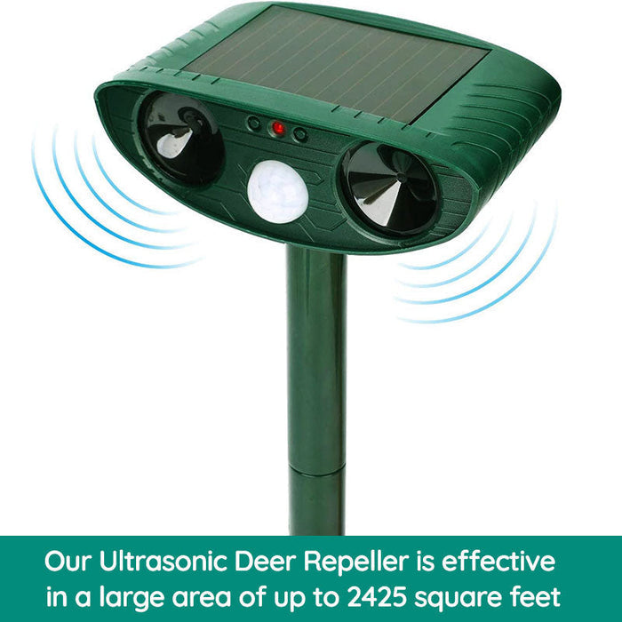 Sandsberg | Raccoon Outdoor Ultrasonic Repeller - Solar-Powered Ultrasonic Animal and Pest Deterrent - Get Rid of Raccoons in 48 Hours