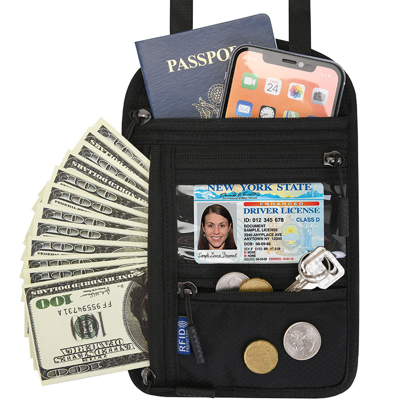 Travel Chest Pocket with RFID Passport Lock