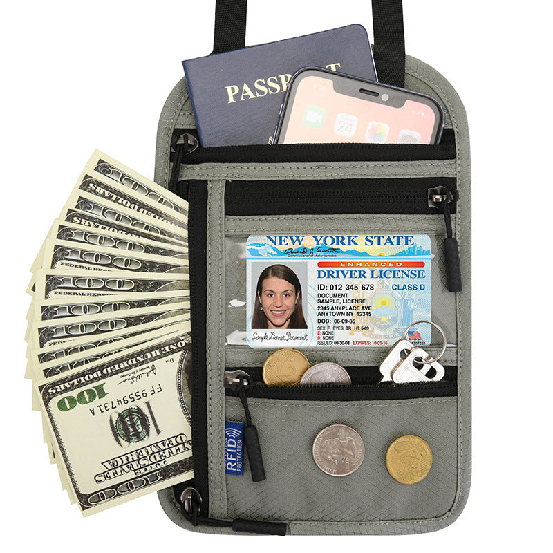 Travel Chest Pocket with RFID Passport Lock