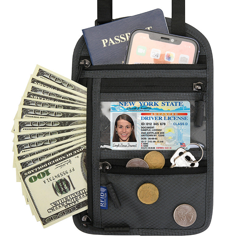 Travel Chest Pocket with RFID Passport Lock