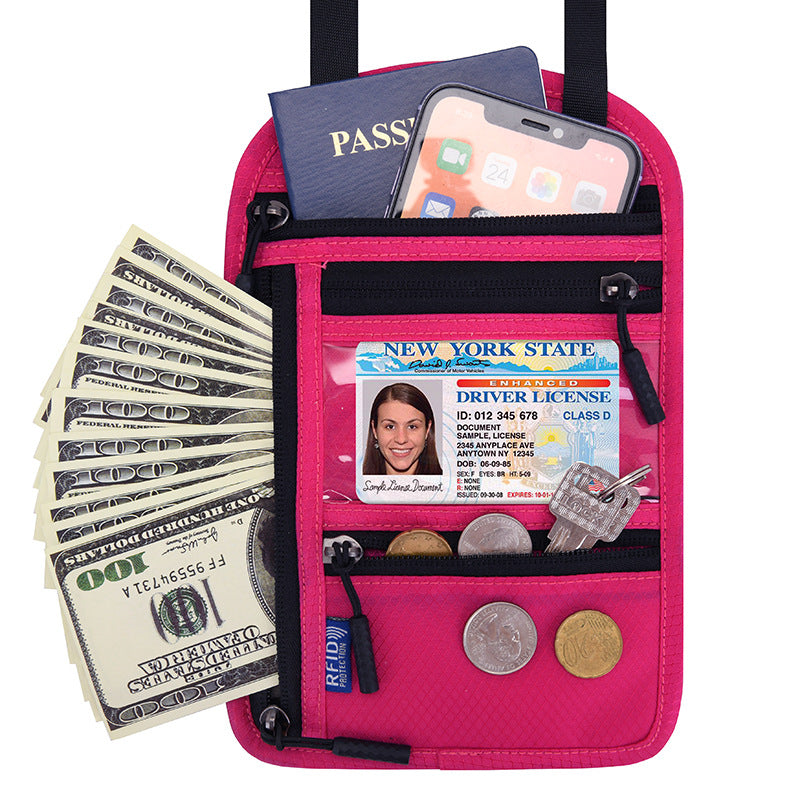 Travel Chest Pocket with RFID Passport Lock