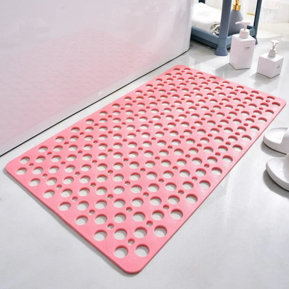 Anti-slip Shower Mat – Mould-resistant Bath Mat with Suction Cups & Quick-drying Holes