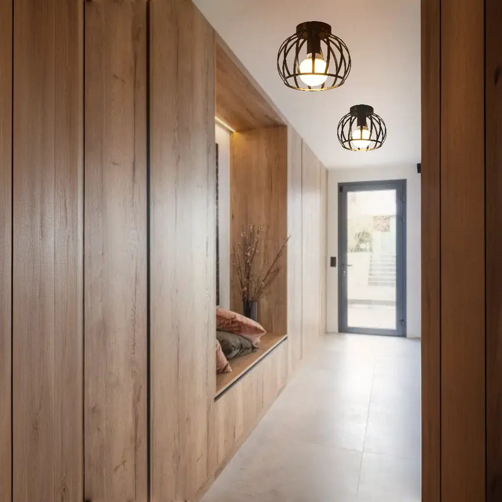 Aurub | Industrial Ceiling Light Black