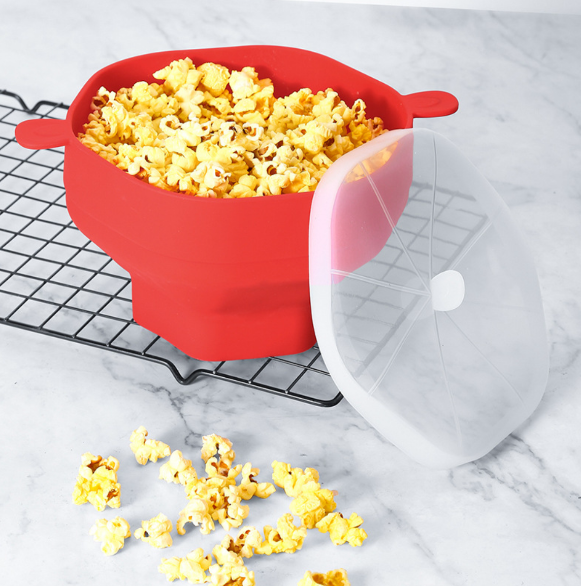 PopCrest Elite Popper | Eco-Friendly Microwave Popcorn Bowl for Healthier Snacks