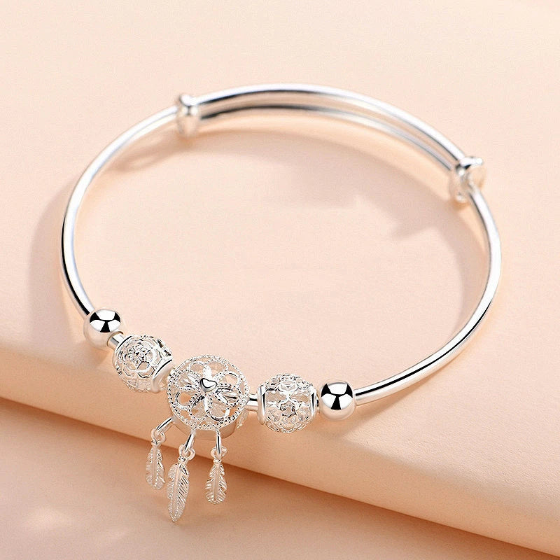Adjustable Dreamcatcher Bracelet in 925 Silver – Lisa