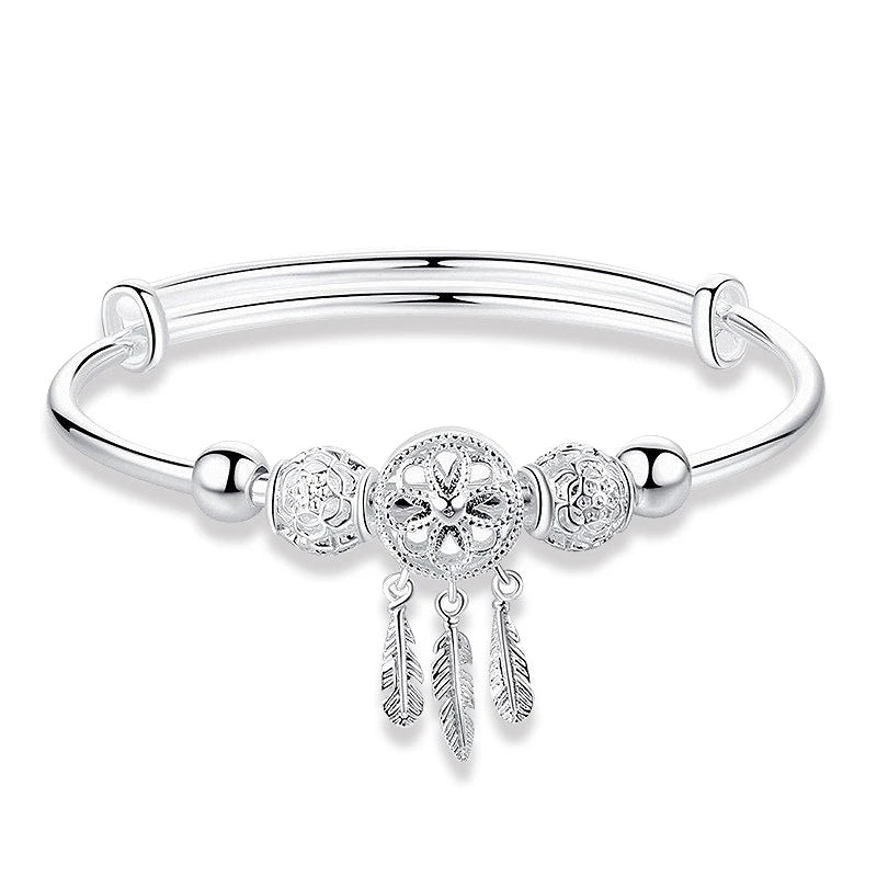 Adjustable Dreamcatcher Bracelet in 925 Silver – Lisa