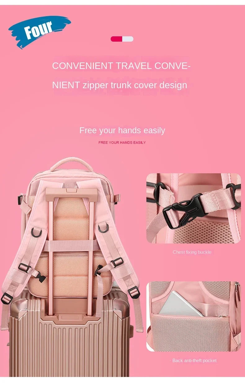 Travel Carry-On Backpack with Shoe Compartment