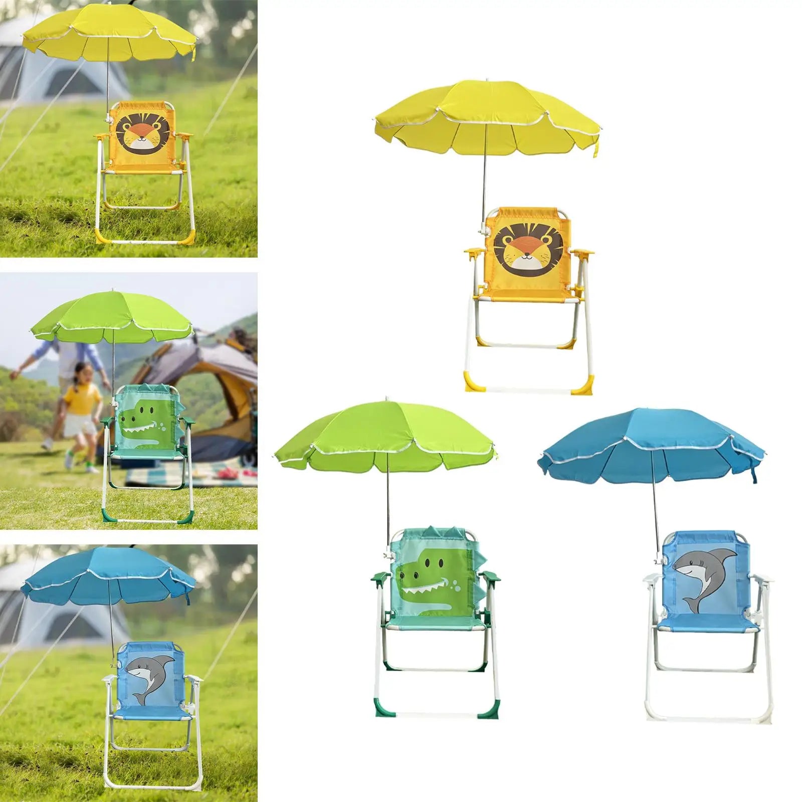 Children's Beach Chair with Sunshade - Foldable and Perfect for Camping and Garden