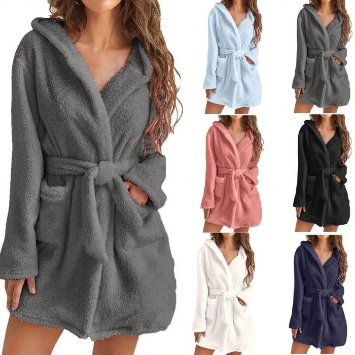 PlushLux Fleece Robe - Ultimate Comfort and Warm Indulgence for Home