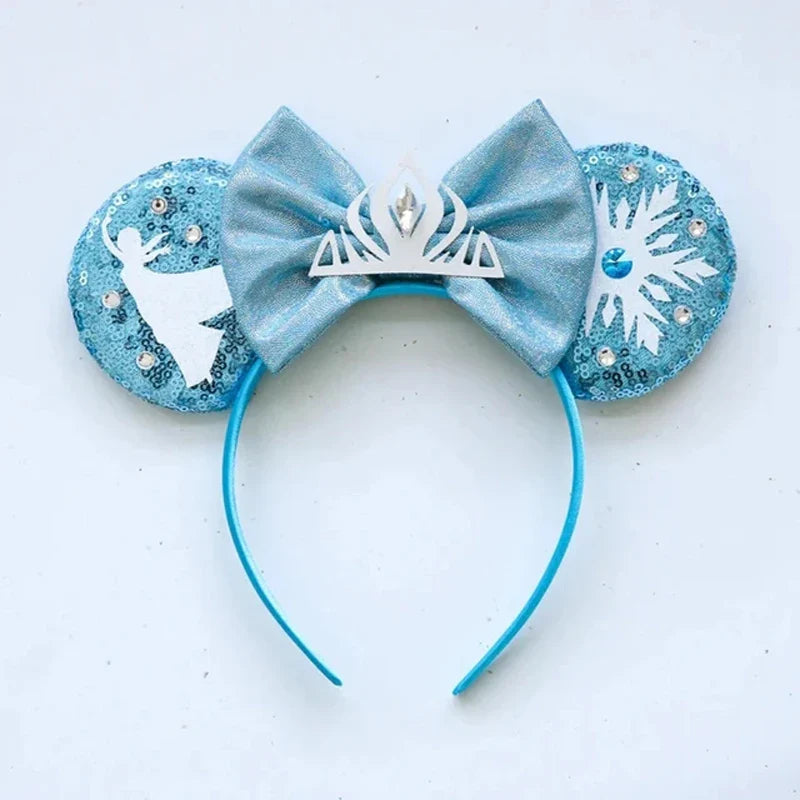 Frozen Hair Accessories – Elsa and Anna Mickey Mouse Ears Headbands for Girls