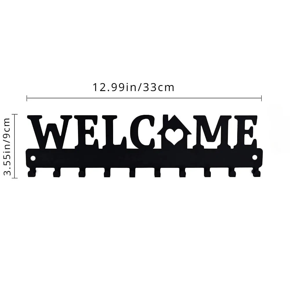 Elegant Wall-Mounted Key Holder - Stylish Solution for Keys and Accessories