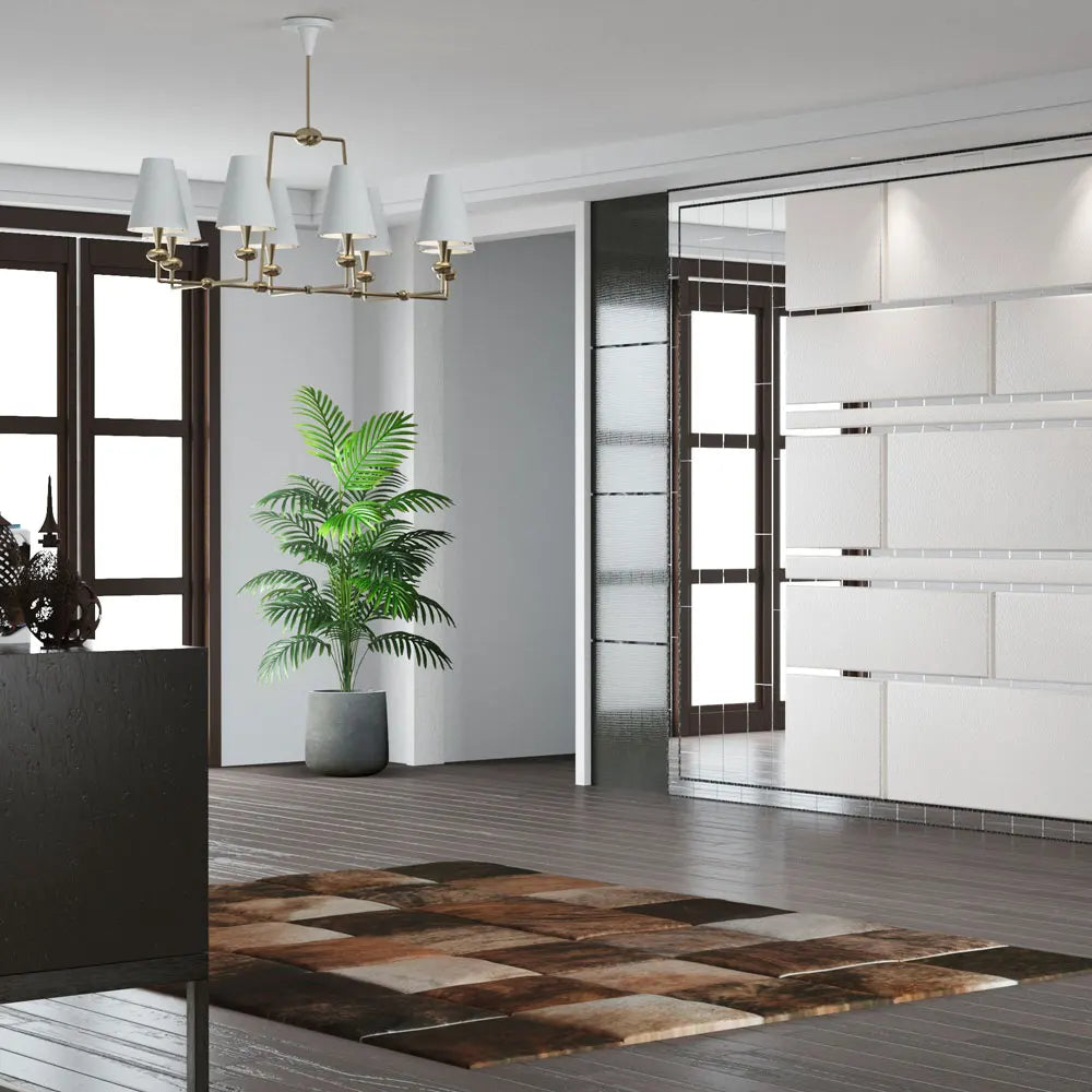 Large Artificial Palm Tree Tropical Fake Plants Green Plastic Palm Leaves 90-120cm