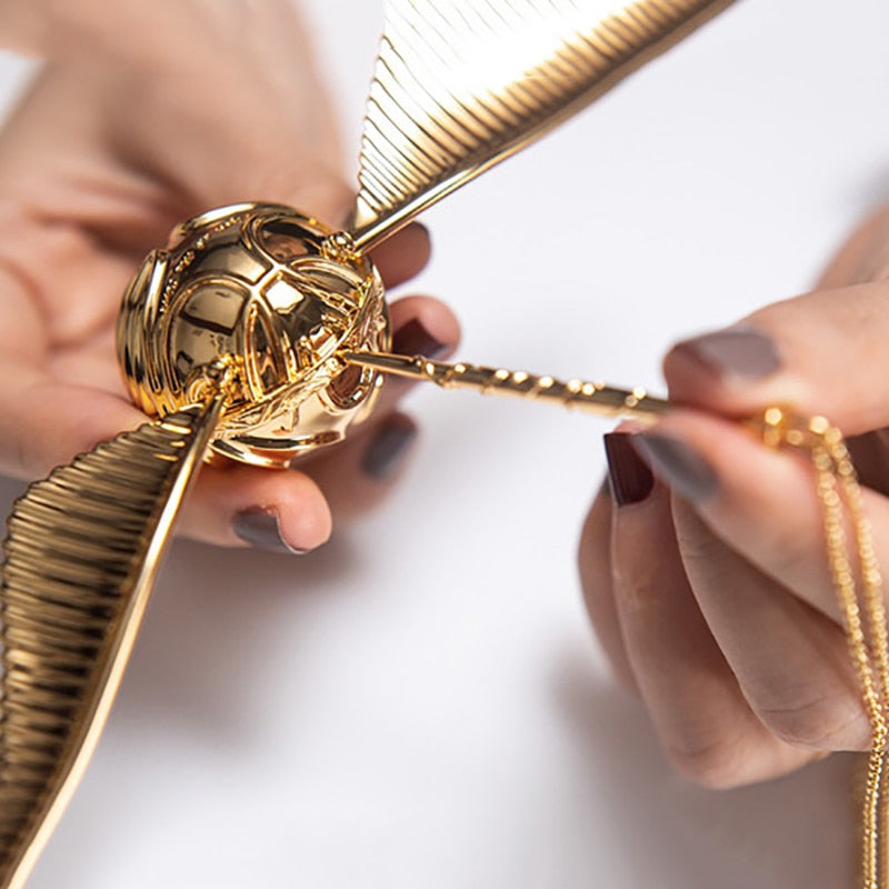 Golden Snitch | 18k Gold Plated Treasure Ring Box Movable Luxury Jewellery