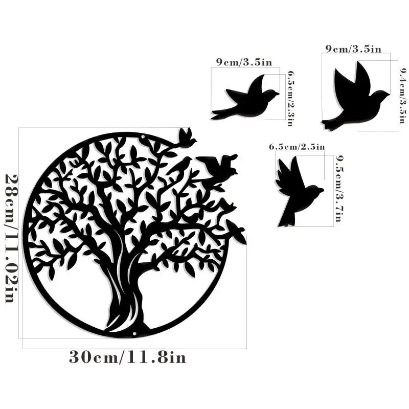 Nature's Harmony Wall Decoration – Tree and Birds
