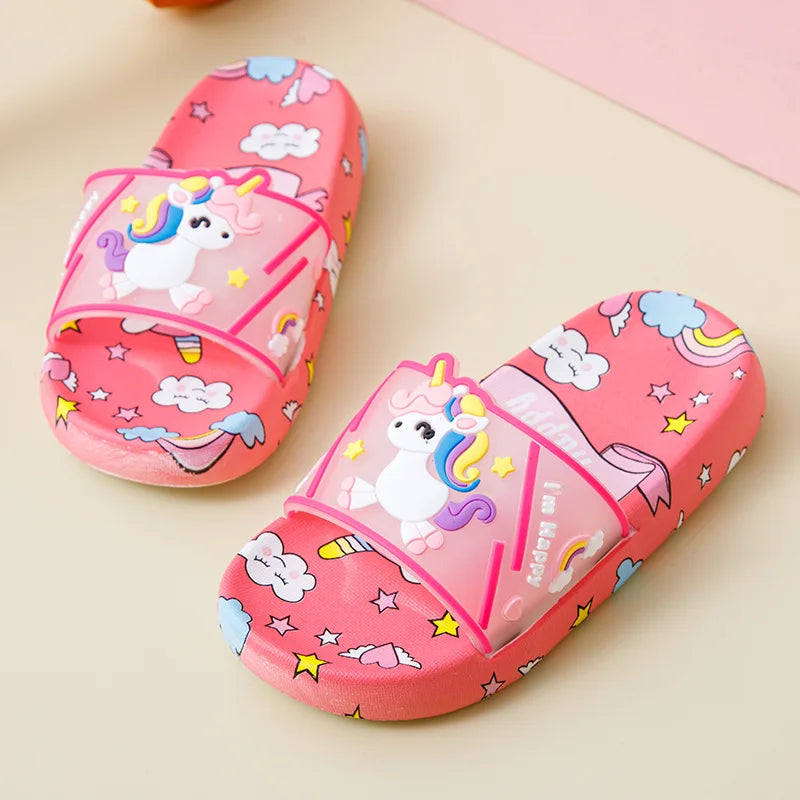 Cute Unicorn Slippers for Children – Ideal for Indoor and Bathroom Use