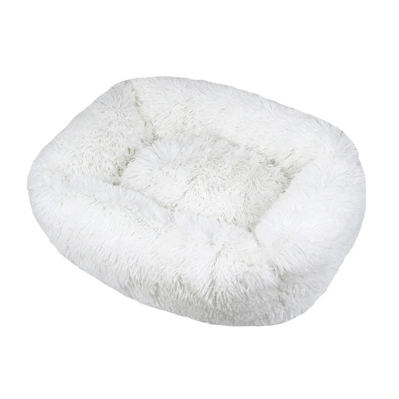FurHaven Deluxe Dog Lounger | Long plush, washable pet bed for dogs and cats