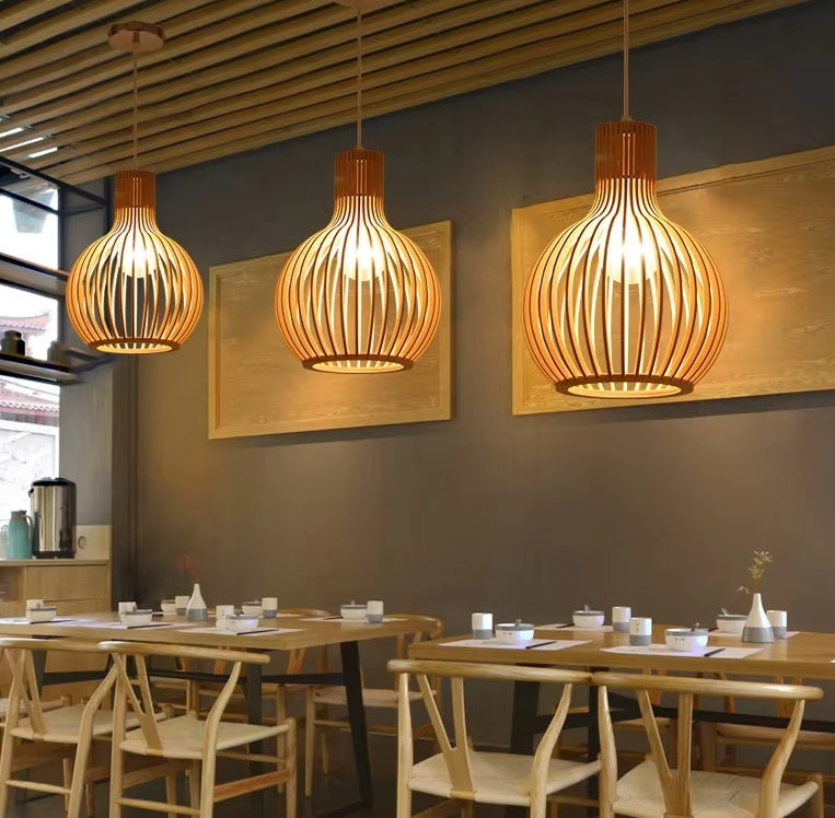 Natura Orb Pendant Lamp – Organic Wooden Design for Cosy Interiors