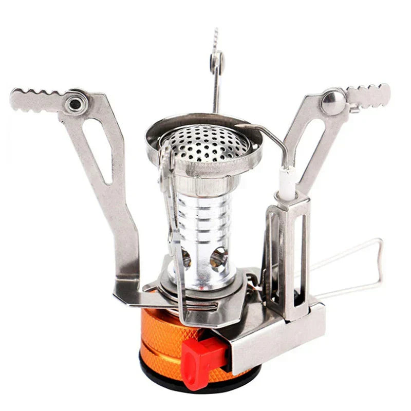 Portable Outdoor Camping Gas Stove: Aluminium Alloy Ultra-Light Camp Stove for Picnic Cooking - Essential Camping Accessory for Survival Stove
