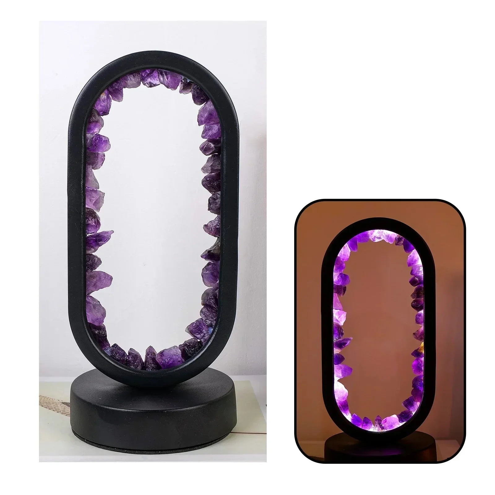 Elegant Amethyst Crystal Lamp – Ambient LED Lighting for Relaxation