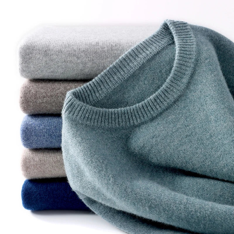 Cameron - Men's Merino Wool Crewneck Sweater