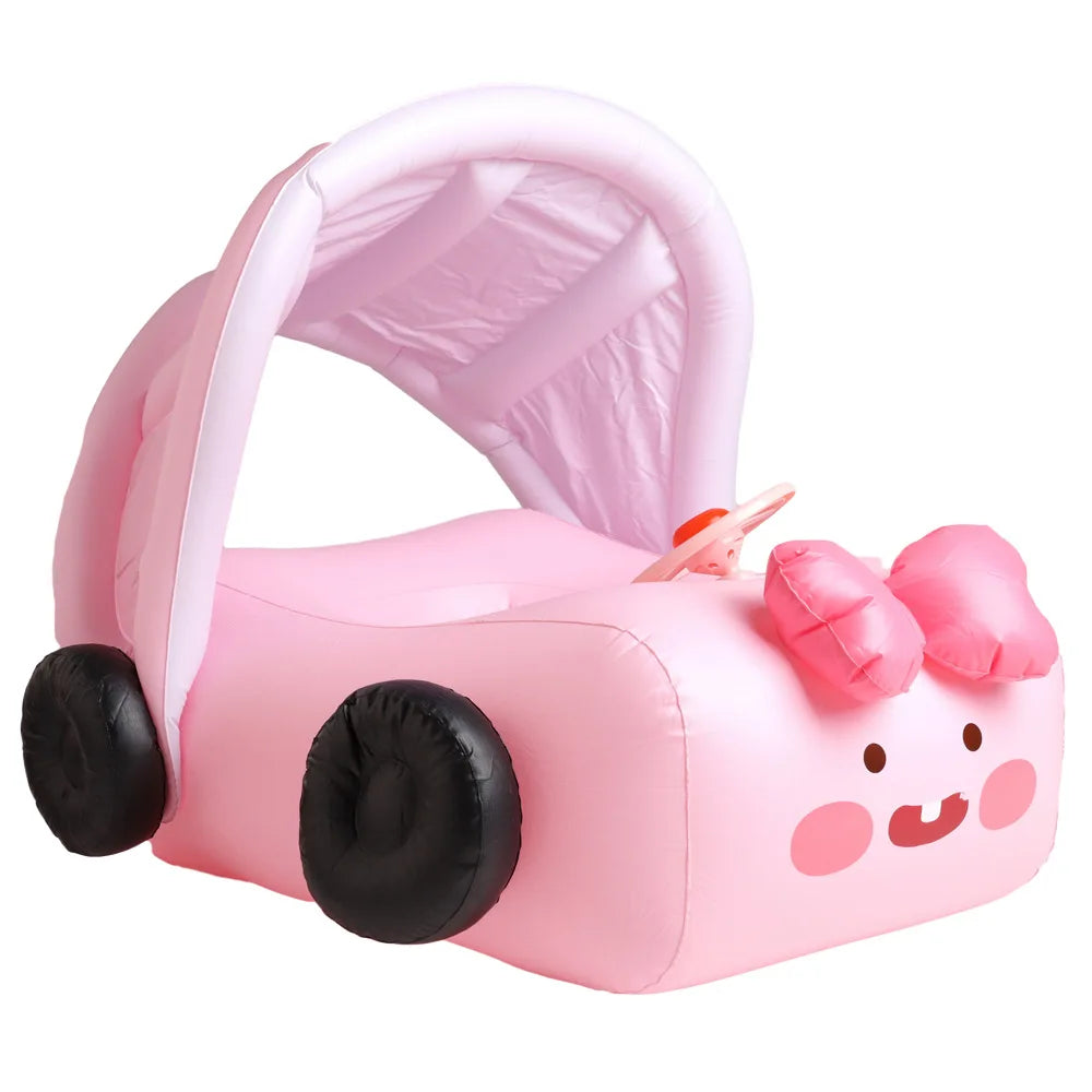Inflatable Baby Pool Chair with Sunshade and Steering Wheel – Perfect for Summer and Beach Fun