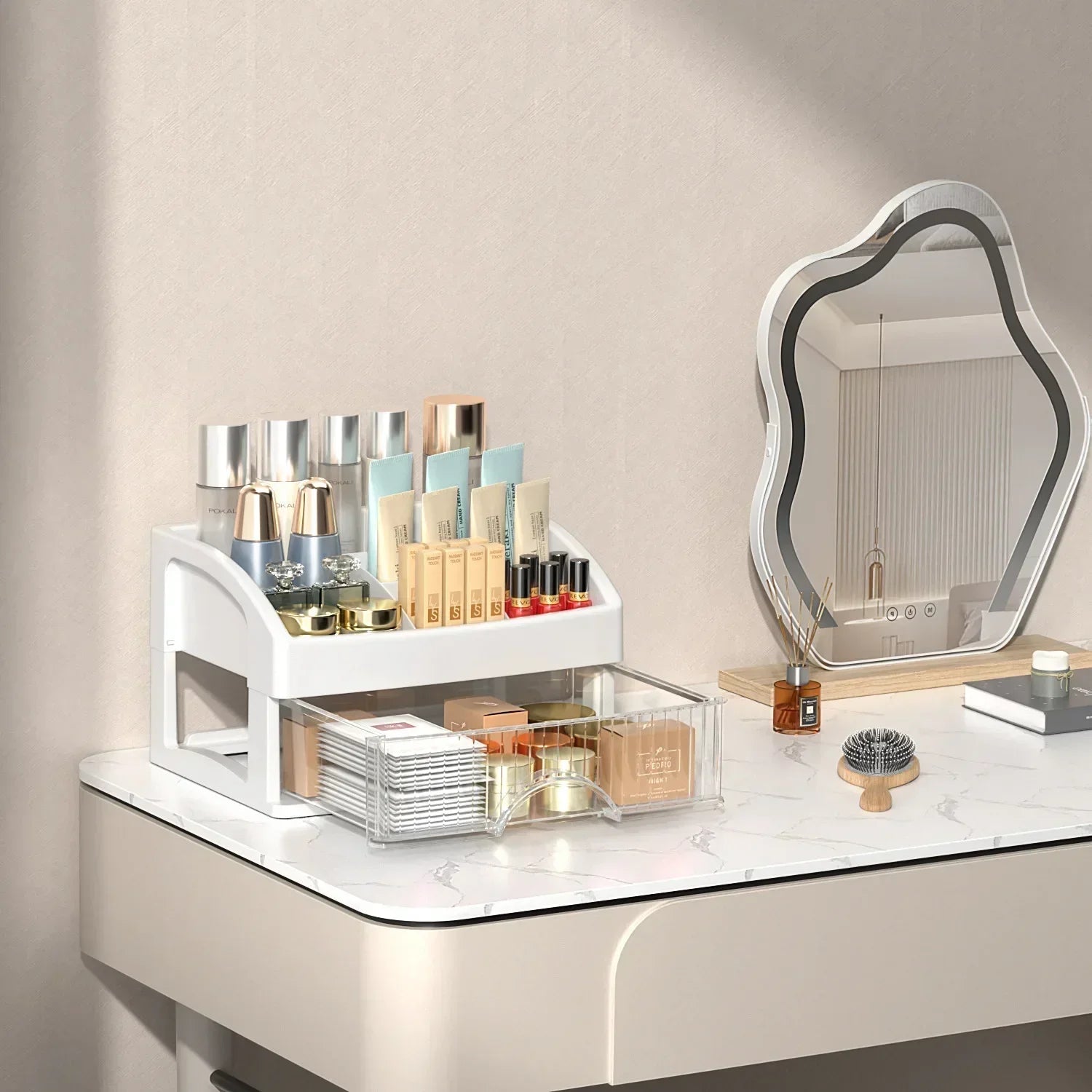 Transparent Make-up Organiser in Acrylic - Clarityn